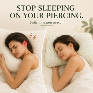 Aploomb Ear Comfort Donut Pillow, top view of open center