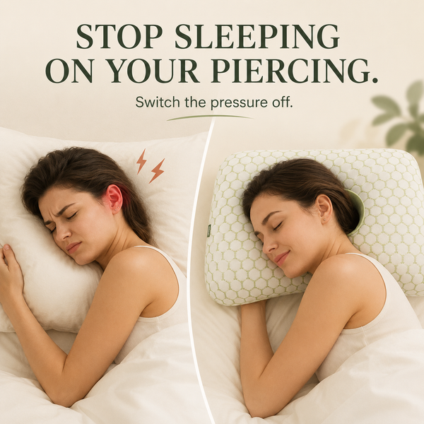 Aploomb Ear Comfort Donut Pillow, top view of open center