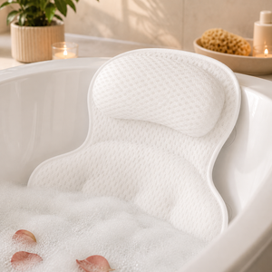 Aploomb Wave Bath Pillow - Installed in bathtub