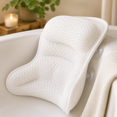 Aploomb Wave Bath Pillow - Mesh and suction detail