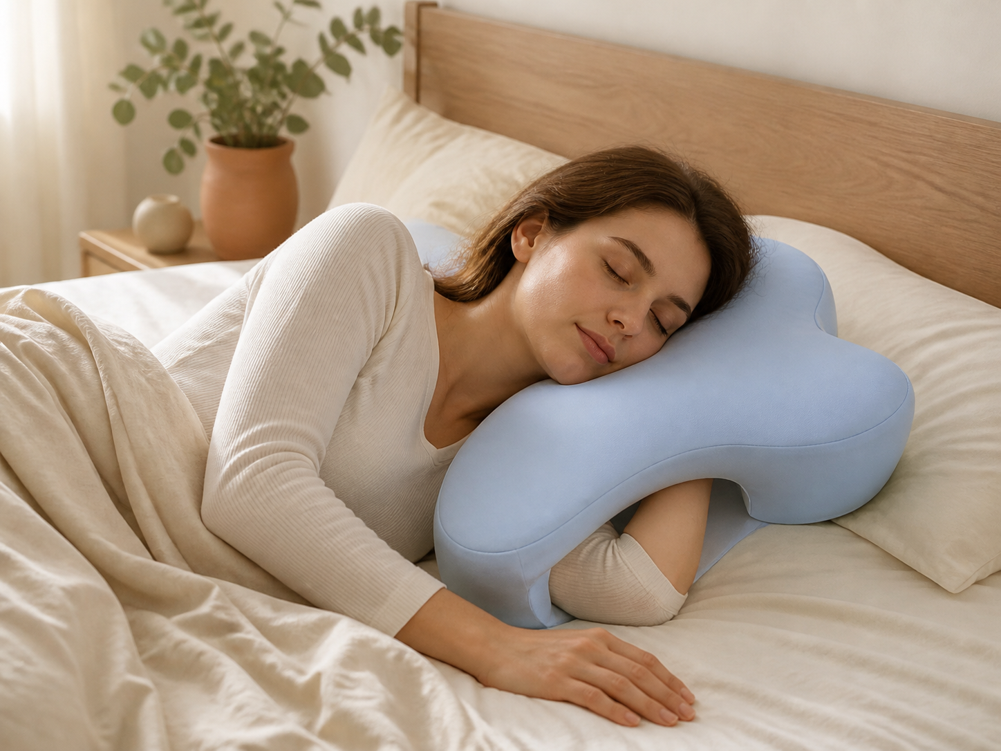 Aploomb Arm Pillow for Sleeping in use image