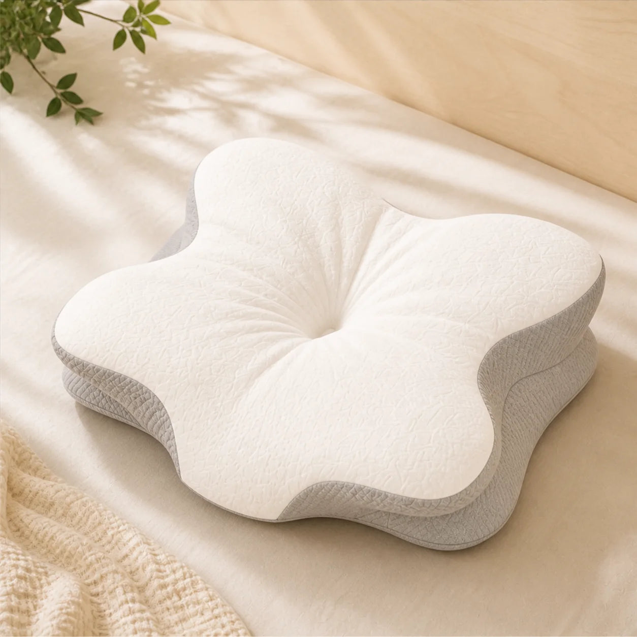 Oreiller Ultra Contour Aploomb, forme ergonomique détaillée