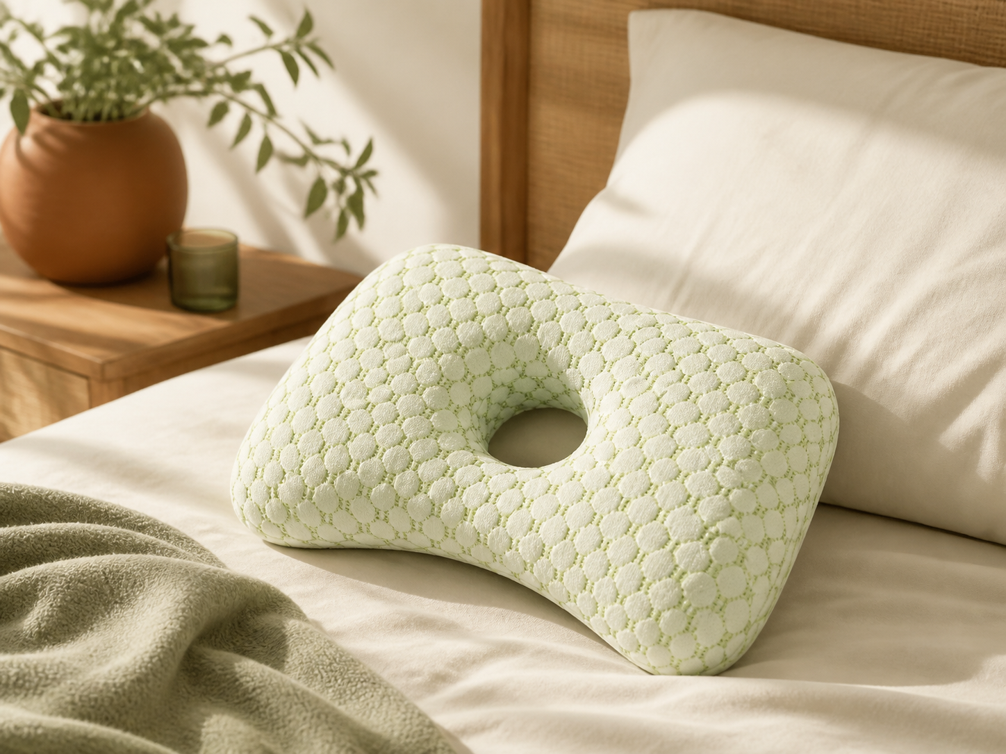 Aploomb Ear Relief Donut Pillow product lifestyle image