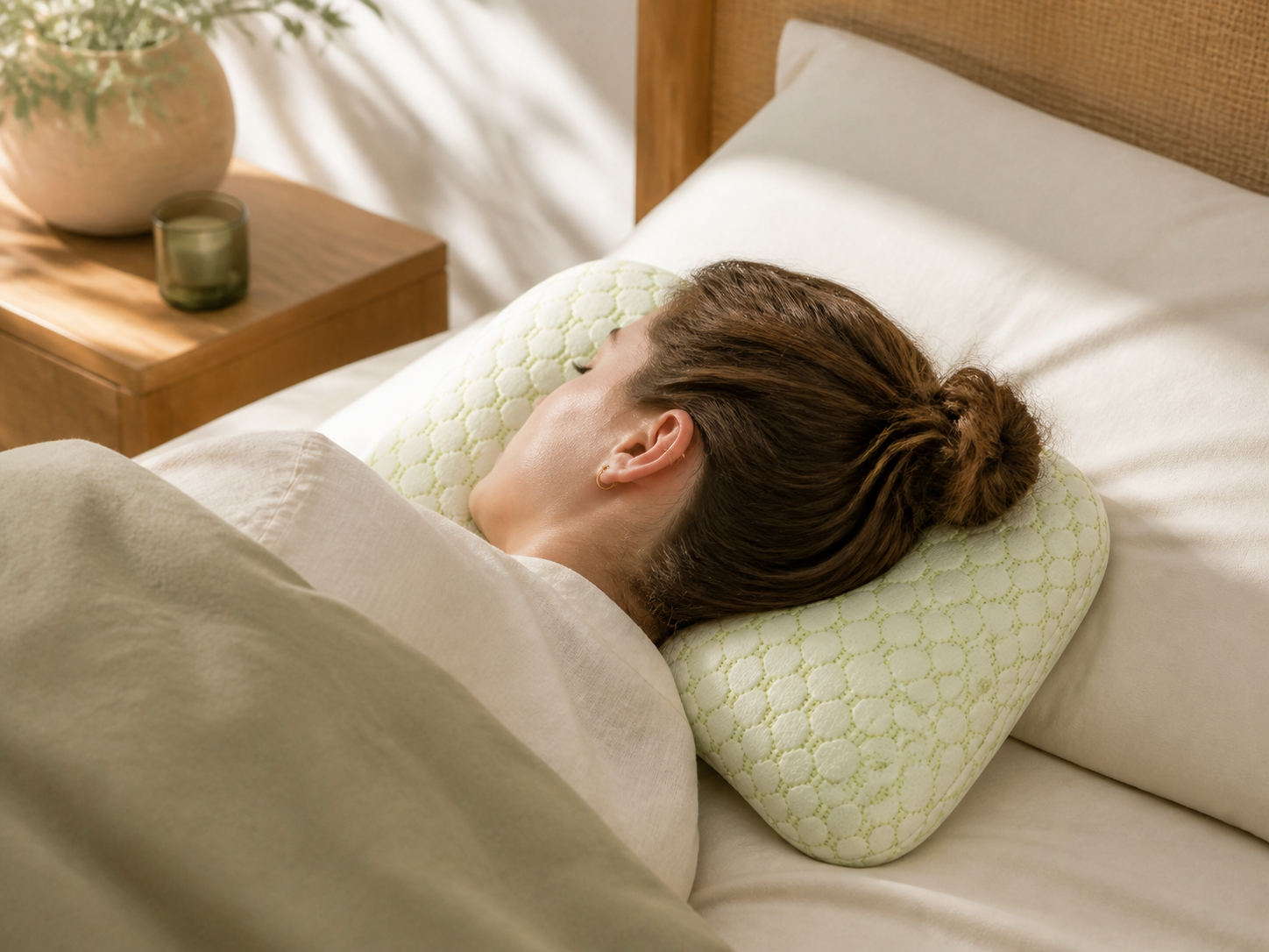 Aploomb Ear Relief Donut Pillow lifestyle image