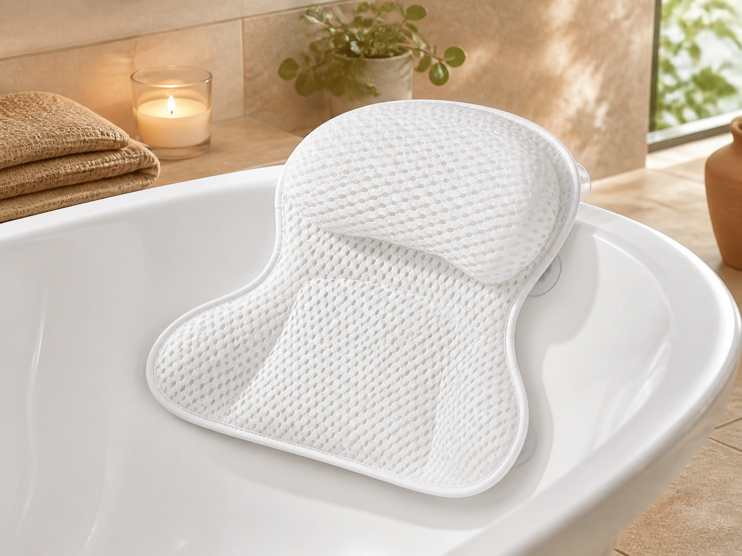 Aploomb Wave Bath Pillow product lifestyle image